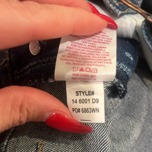 Festival Blue White Denim Bandana Overall Shortalls Size M 7-9 Americana - Picture 9 of 14